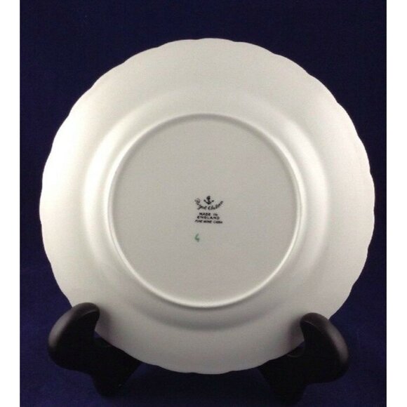 Royal Chelsea Lunch Plate Bone China England Green Ruins Scene Gold Trim - Picture 2 of 2